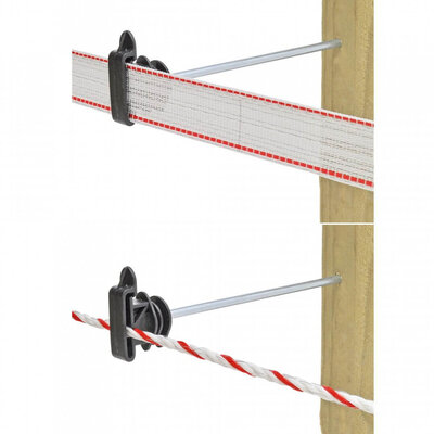 Izolátor pre elektrický ohradník, plochý, dlhá skrutka - 10 ks - izolator_pre_elektricky_ohradnik_plochy_dlha_skrutka_10ks_1