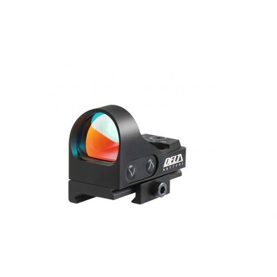 Kolimátor Delta Optical MiniDot HD 26 s kompaktným dizajnom a odolnou konštrukciou, vhodný pre krátke zbrane s jasnou 2 MOA bodkou.